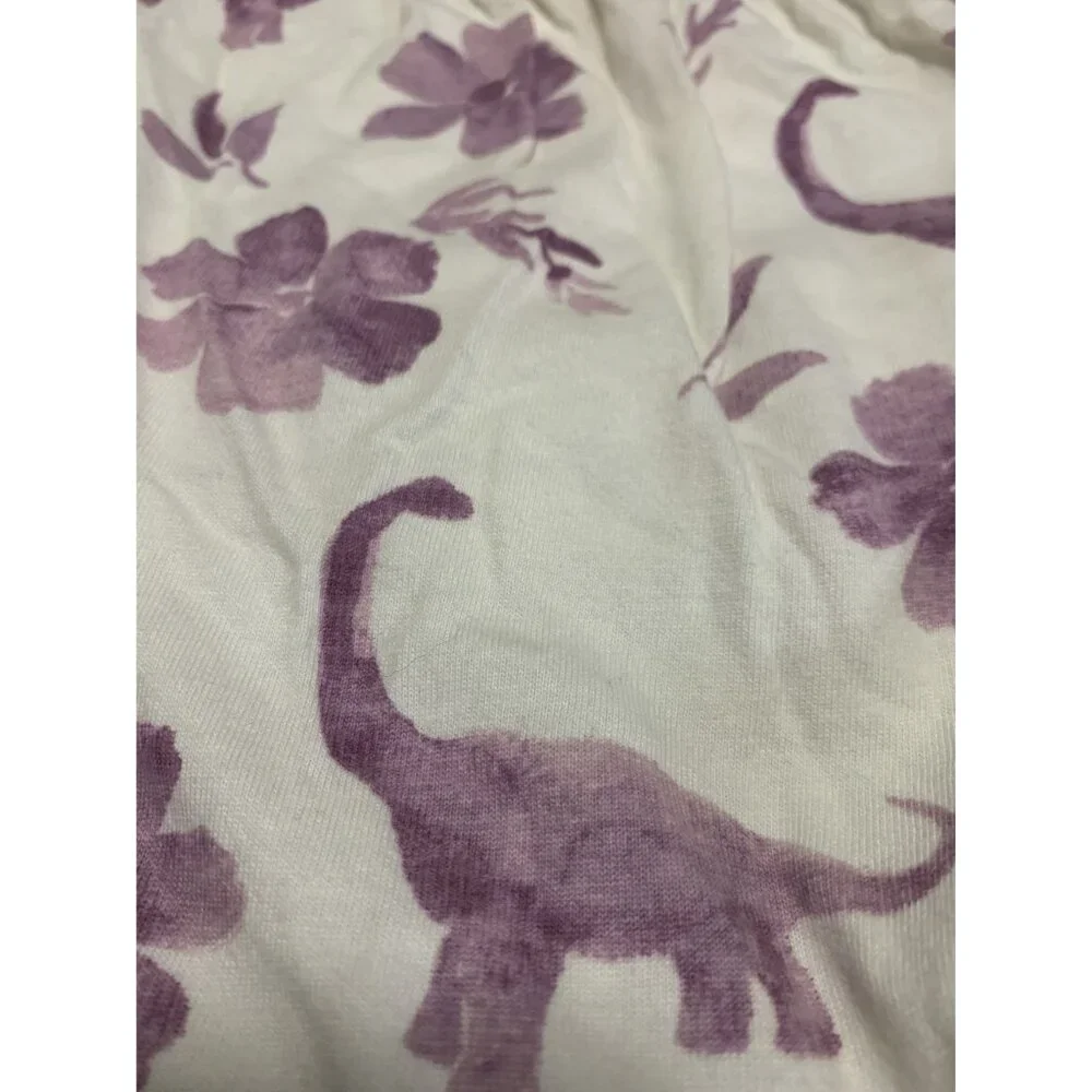 Burts Bees Baby 12M Organic Cotton Dinosaur‎ & Flower Bodysuit Onesie